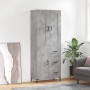 Tall plywood gray concrete sideboard 69.5x34x180 cm by vidaXL, Sideboards - Ref: Foro24-3199813, Price: 155,63 €, Discount: %