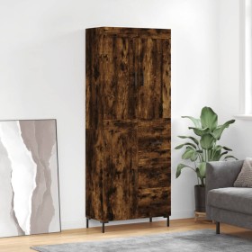 Aparador alto madera contrachapada roble ahumado 69,5x34x180 cm de vidaXL, Aparadores - Ref: Foro24-3199814, Precio: 155,99 €...