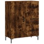 Aparador alto madera contrachapada roble ahumado 69,5x34x180 cm de vidaXL, Aparadores - Ref: Foro24-3199814, Precio: 156,65 €...