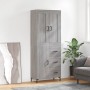 Aparador alto madera contrachapada gris sonoma 69,5x34x180 cm de vidaXL, Aparadores - Ref: Foro24-3199815, Precio: 163,59 €, ...