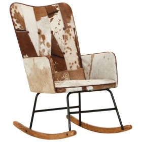 Brown Genuine Leather Rocking Chair by vidaXL, Rocking chairs - Ref: Foro24-339689, Price: 134,99 €, Discount: %