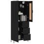 Tall black plywood sideboard 69.5x34x180 cm by vidaXL, Sideboards - Ref: Foro24-3199818, Price: 174,11 €, Discount: %