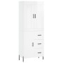 Aparador alto madera contrachapada blanco brillo 69,5x34x180 cm de vidaXL, Aparadores - Ref: Foro24-3199819, Precio: 179,19 €...