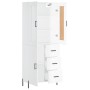 High glossy white plywood sideboard 69.5x34x180 cm by vidaXL, Sideboards - Ref: Foro24-3199819, Price: 179,99 €, Discount: %