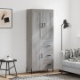 Aparador alto madera contrachapada gris sonoma 69,5x34x180 cm de vidaXL, Aparadores - Ref: Foro24-3199823, Precio: 171,24 €, ...