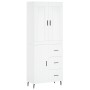 Aparador alto madera contrachapada blanco 69,5x34x180 cm de vidaXL, Aparadores - Ref: Foro24-3199825, Precio: 177,62 €, Descu...