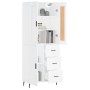 Aparador alto madera contrachapada blanco 69,5x34x180 cm de vidaXL, Aparadores - Ref: Foro24-3199825, Precio: 177,62 €, Descu...