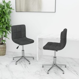 Swivel dining chairs 2 units dark gray fabric by vidaXL, dining chairs - Ref: Foro24-334386, Price: 120,41 €, Discount: %