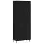 Aparador alto madera contrachapada negro 69,5x34x180 cm de vidaXL, Aparadores - Ref: Foro24-3199826, Precio: 188,25 €, Descue...