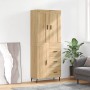 Aparador alto madera contrachapada color roble 69,5x34x180 cm de vidaXL, Aparadores - Ref: Foro24-3199828, Precio: 173,72 €, ...