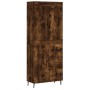 Tall smoked oak plywood highboard 69.5x34x180 cm by vidaXL, Sideboards - Ref: Foro24-3199830, Price: 172,35 €, Discount: %