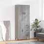 Aparador alto madera contrachapada gris sonoma 69,5x34x180 cm de vidaXL, Aparadores - Ref: Foro24-3199831, Precio: 163,99 €, ...