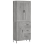 High sideboard sonoma gray plywood 69.5x34x180 cm by vidaXL, Sideboards - Ref: Foro24-3199831, Price: 163,33 €, Discount: %