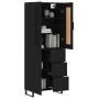 Aparador alto madera contrachapada negro 69,5x34x180 cm de vidaXL, Aparadores - Ref: Foro24-3199834, Precio: 175,99 €, Descue...