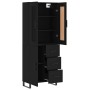 Aparador alto madera contrachapada negro 69,5x34x180 cm de vidaXL, Aparadores - Ref: Foro24-3199834, Precio: 175,99 €, Descue...