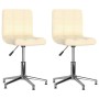 Swivel dining chairs 2 units cream fabric by vidaXL, dining chairs - Ref: Foro24-334387, Price: 95,94 €, Discount: %