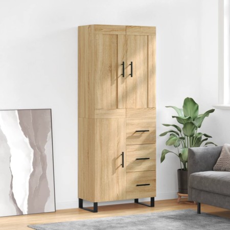 High oak-colored plywood sideboard 69.5x34x180 cm by vidaXL, Sideboards - Ref: Foro24-3199836, Price: 182,99 €, Discount: %