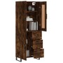 Tall smoked oak plywood sideboard 69.5x34x180 cm by vidaXL, Sideboards - Ref: Foro24-3199838, Price: 165,99 €, Discount: %