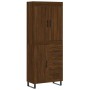 Aparador alto madera contrachapada marrón roble 69,5x34x180 cm de vidaXL, Aparadores - Ref: Foro24-3199840, Precio: 167,34 €,...