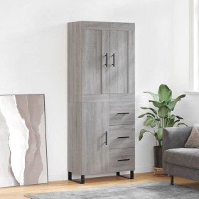 Hohes Sideboard Sonoma graues Sperrholz 69,5x34x180 cm von vidaXL, Sideboards - Ref: Foro24-3199839, Preis: 170,99 €, Rabatt: %