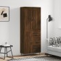 Aparador alto madera contrachapada marrón roble 69,5x34x180 cm de vidaXL, Aparadores - Ref: Foro24-3199848, Precio: 152,42 €,...