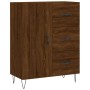 Aparador alto madera contrachapada marrón roble 69,5x34x180 cm de vidaXL, Aparadores - Ref: Foro24-3199848, Precio: 152,42 €,...