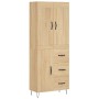 Aparador alto madera contrachapada color roble 69,5x34x180 cm de vidaXL, Aparadores - Ref: Foro24-3199844, Precio: 147,99 €, ...