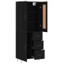 Aparador alto madera contrachapada negro 69,5x34x180 cm de vidaXL, Aparadores - Ref: Foro24-3199842, Precio: 173,27 €, Descue...