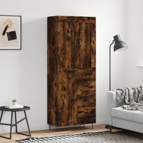 Tall smoked oak plywood sideboard 69.5x34x180 cm by vidaXL, Sideboards - Ref: Foro24-3199846, Price: 147,99 €, Discount: %