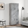 Aparador alto madera contrachapada gris hormigón 69,5x34x180 cm de vidaXL, Aparadores - Ref: Foro24-3199845, Precio: 148,18 €...