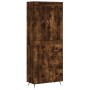 Aparador alto madera contrachapada roble ahumado 69,5x34x180 cm de vidaXL, Aparadores - Ref: Foro24-3199790, Precio: 149,99 €...