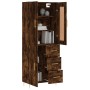 Aparador alto madera contrachapada roble ahumado 69,5x34x180 cm de vidaXL, Aparadores - Ref: Foro24-3199806, Precio: 150,06 €...