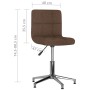 Swivel dining chairs 2 units brown fabric by vidaXL, dining chairs - Ref: Foro24-334388, Price: 95,61 €, Discount: %