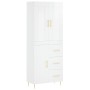 Aparador alto madera contrachapada blanco brillo 69,5x34x180 cm de vidaXL, Aparadores - Ref: Foro24-3199803, Precio: 165,99 €...