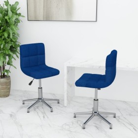 Swivel dining chairs 2 units blue fabric by vidaXL, dining chairs - Ref: Foro24-334389, Price: 95,99 €, Discount: %