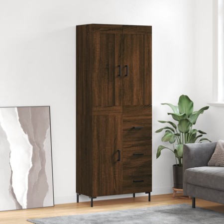 Tall oak brown plywood sideboard 69.5x34x180 cm by vidaXL, Sideboards - Ref: Foro24-3199816, Price: 160,89 €, Discount: %