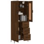 Tall oak brown plywood sideboard 69.5x34x180 cm by vidaXL, Sideboards - Ref: Foro24-3199816, Price: 160,89 €, Discount: %