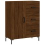 Aparador alto madera contrachapada marrón roble 69,5x34x180 cm de vidaXL, Aparadores - Ref: Foro24-3199816, Precio: 160,99 €,...