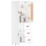 Tall white plywood sideboard 69.5x34x180 cm by vidaXL, Sideboards - Ref: Foro24-3199785, Price: 159,18 €, Discount: %