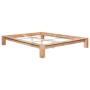 Solid oak wood bed frame 160x200 cm by vidaXL, Beds and slatted bases - Ref: Foro24-247268, Price: 315,51 €, Discount: %