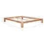 Solid oak wood bed frame 160x200 cm by vidaXL, Beds and slatted bases - Ref: Foro24-247268, Price: 315,51 €, Discount: %