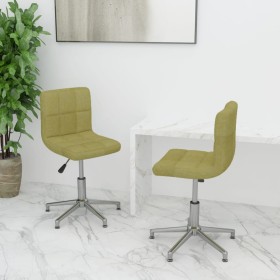 Swivel dining chairs 2 units green fabric by vidaXL, dining chairs - Ref: Foro24-334390, Price: 79,99 €, Discount: %