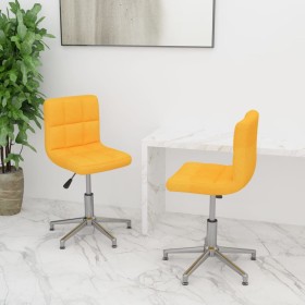 Swivel dining chairs 2 units mustard yellow fabric by vidaXL, dining chairs - Ref: Foro24-334392, Price: 78,84 €, Discount: %