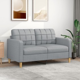 Light gray fabric 2-seater sofa, 140 cm by vidaXL, Sofas - Ref: Foro24-359091, Price: 211,07 €, Discount: %