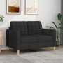 2-Sitzer-Sofa aus schwarzem Stoff 120 cm von vidaXL, Sofas - Ref: Foro24-359087, Preis: 232,19 €, Rabatt: %