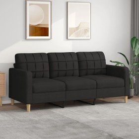 3-seater black fabric sofa 180 cm by vidaXL, Sofas - Ref: Foro24-359103, Price: 301,44 €, Discount: %