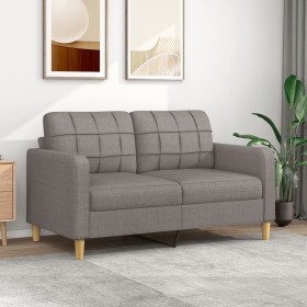 Sofá de 2 plazas de tela gris taupé 140 cm de vidaXL, Sofás - Ref: Foro24-359098, Precio: 222,99 €, Descuento: %