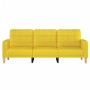 Sofá de 3 plazas de tela amarillo claro 180 cm de vidaXL, Sofás - Ref: Foro24-359104, Precio: 245,99 €, Descuento: %