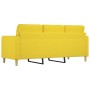 Sofá de 3 plazas de tela amarillo claro 180 cm de vidaXL, Sofás - Ref: Foro24-359104, Precio: 245,99 €, Descuento: %