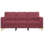 3-seater red fabric sofa 180 cm by vidaXL, Sofas - Ref: Foro24-359105, Price: 301,16 €, Discount: %